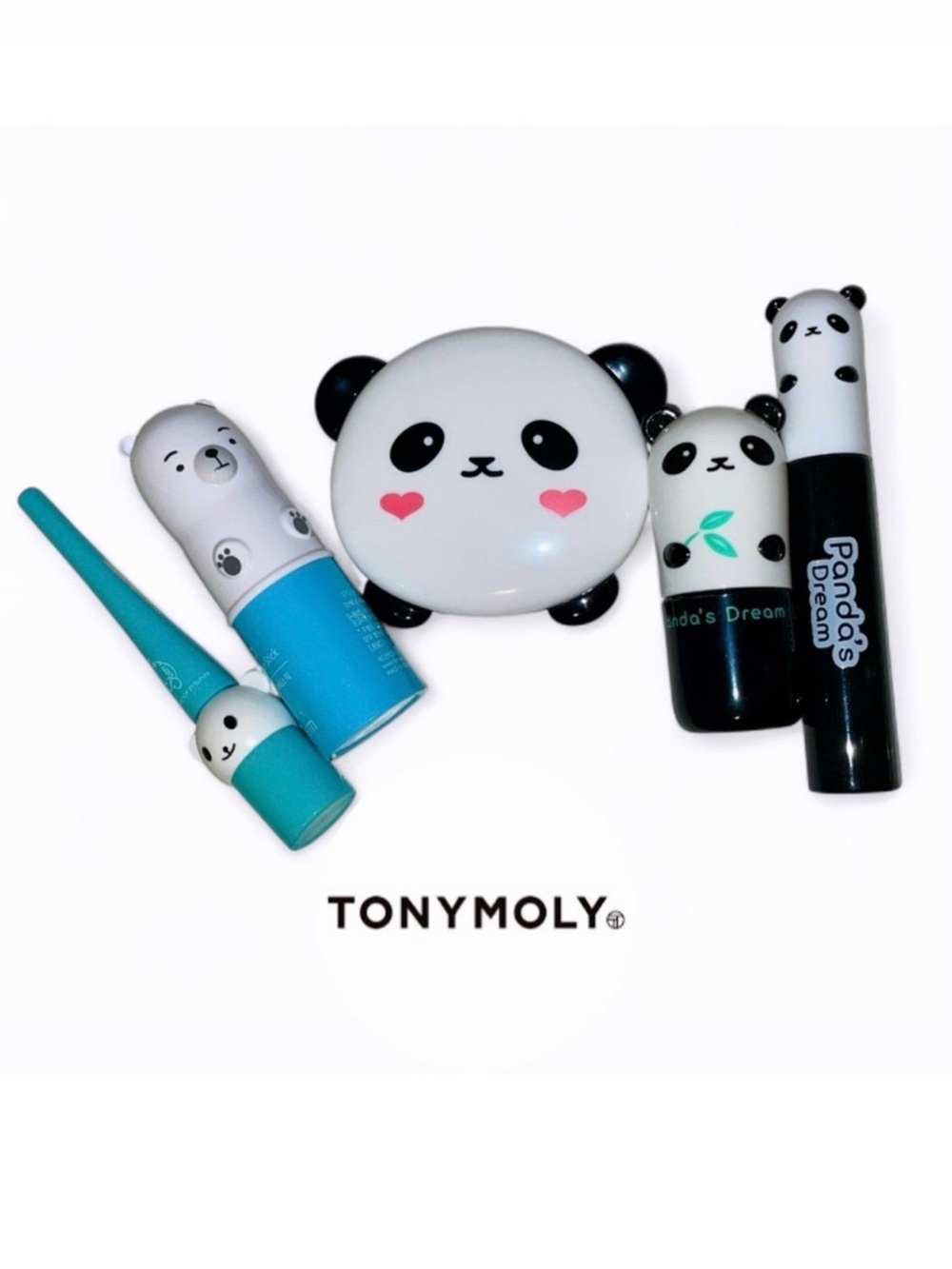Tonymoly Korean Beauty Display Collection of Panda & Polar Bears